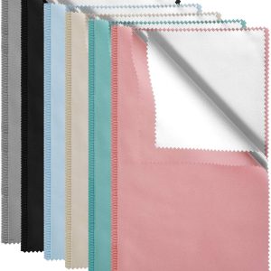 6 Pieces Colorful Polishing Cloth Large Jewelry Cleaning Cloths for Gold Silver and Platinum Jewelry, Coins Watches Silverware Cleaner Cloth, Jewelry Polishing Cloth (12 x 10 Inch)