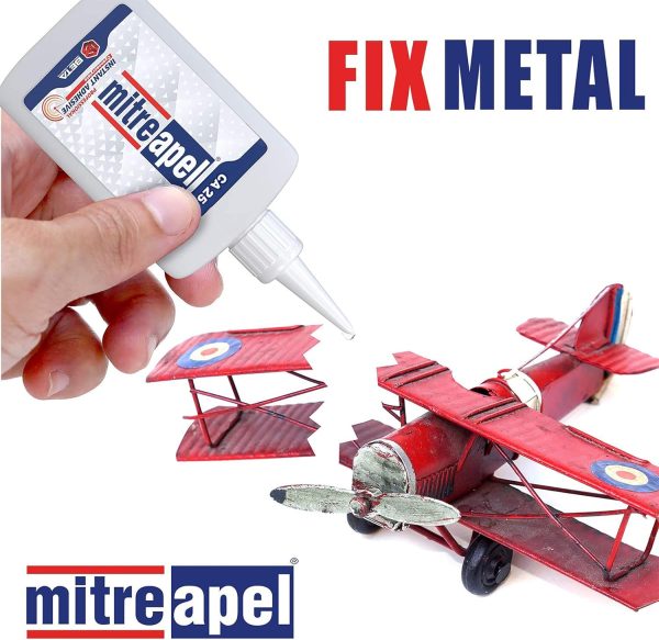 MITREAPEL CA Glue with Activator (2 x 0.80 oz - 2 x 3.30 fl oz.) - CA Glue for Woodworking - Cyanoacrylate Glue and Activator Spray - Crazy Glue, Super Glue for Crafts and DIY Projects - (2 Pk) - Image 5