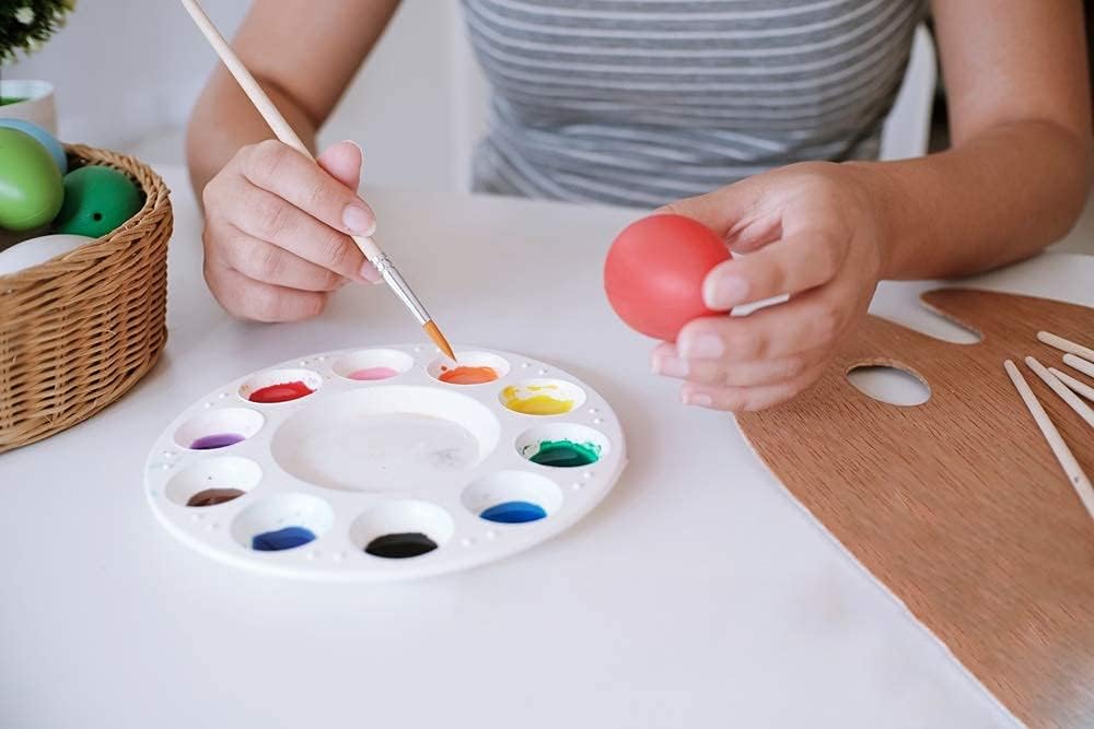 Paint Tray Palettes, Plastic White Palettes for Kids & Students,Paint Tray for Art Class,Craft DIY or Have a Birthday Painting Party-8pcs - Image 3