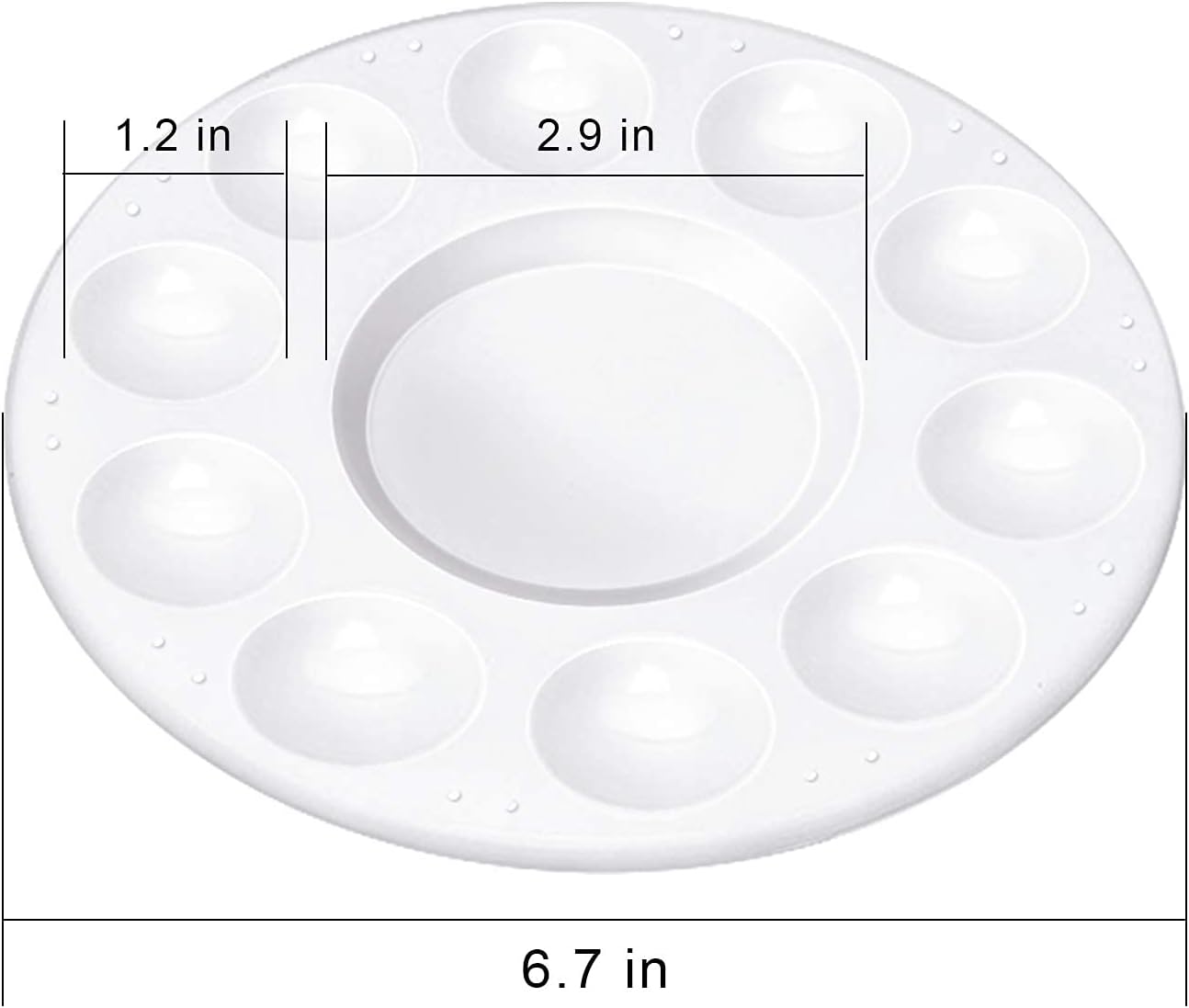 Paint Tray Palettes, Plastic White Palettes for Kids & Students,Paint Tray for Art Class,Craft DIY or Have a Birthday Painting Party-8pcs - Image 5