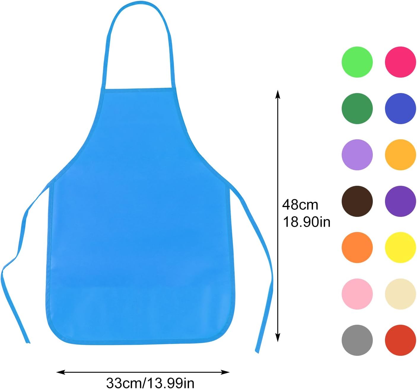 PLULON 20 Pcs Kids Apron Painting Aprons for Kids, Kids Aprons for Painting Art Apron Smocks Bulk for Art Painting Activity Craft Home Kitchen Classroom Party Supplies - Image 2