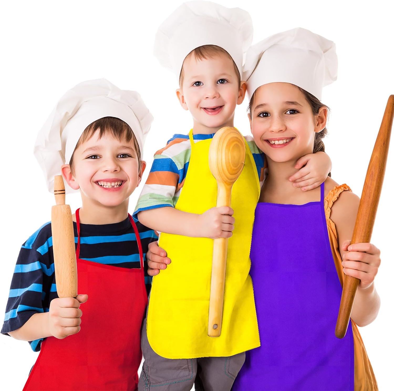 PLULON 20 Pcs Kids Apron Painting Aprons for Kids, Kids Aprons for Painting Art Apron Smocks Bulk for Art Painting Activity Craft Home Kitchen Classroom Party Supplies - Image 6