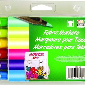 530-6D Marvy Brush Tip Brilliant Color Fabric Marker Set