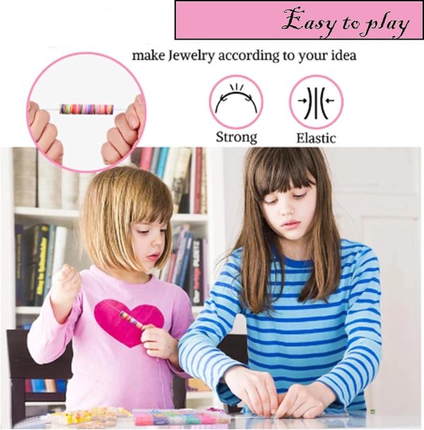 XJRLUK Clay Beads Bracelet Making Kit, 6 Boxes 20000+ PCS 144 Colors Polymer Flat HEISHI Beads Kit for Jewelry Making, Crafts Gift for Christmas Party Gift Craft kit - Image 4